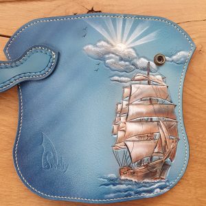 Long wallet z żaglowcem