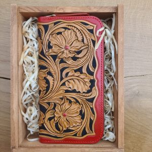 Duży zipper z tłoczeniem w stylu sheridan
