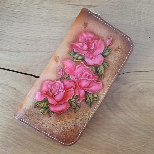 Duży zipper z różami